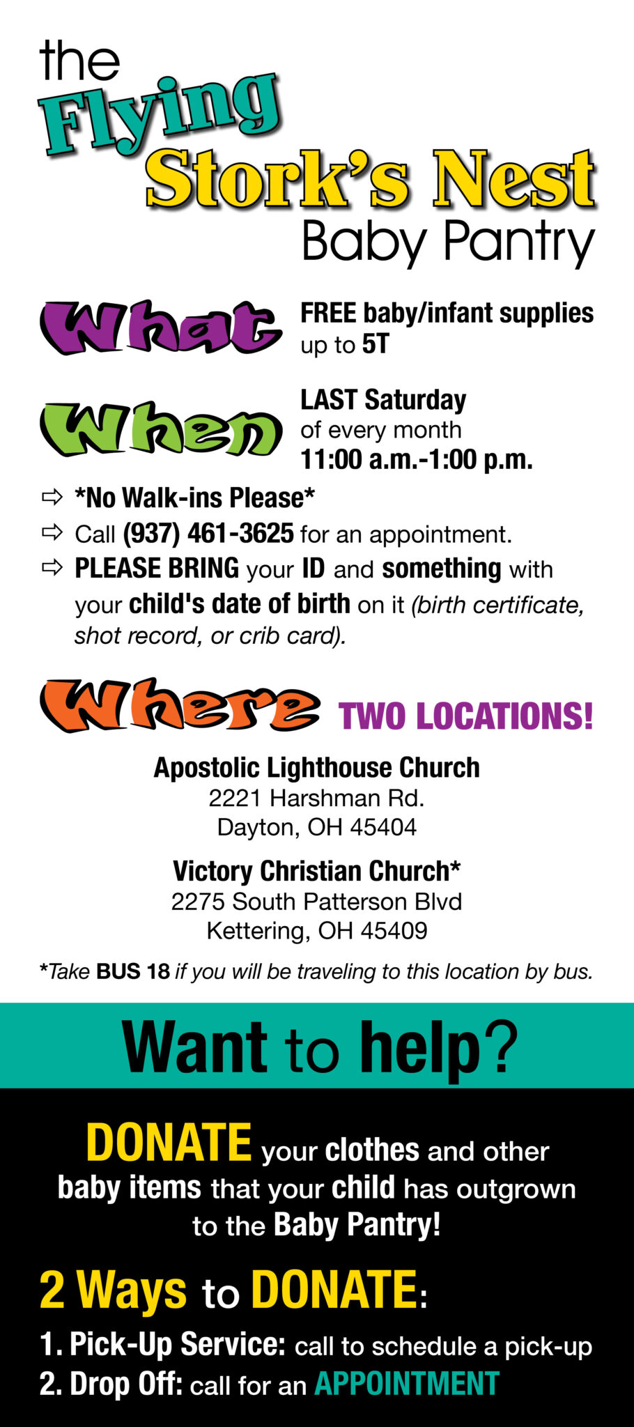 Churches that help with diapers near me