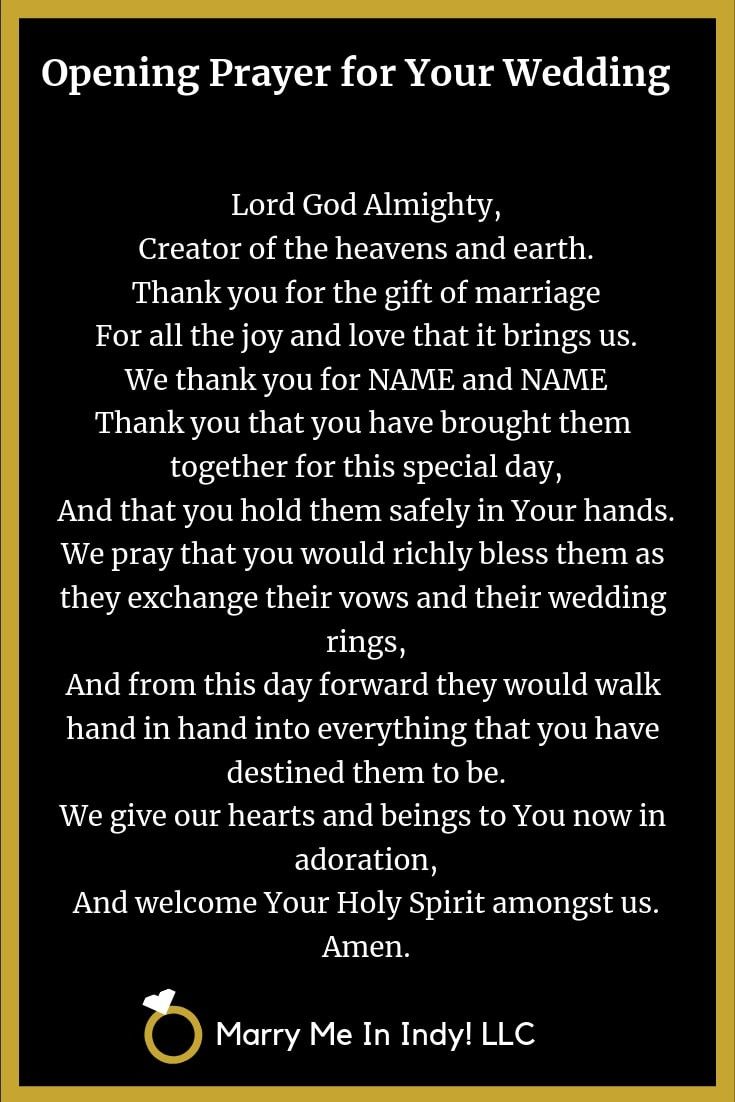 prayer for wedding reception - CHURCHGISTS.COM