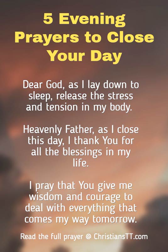 5 Evening Prayers to Close your Day - CHURCHGISTS.COM