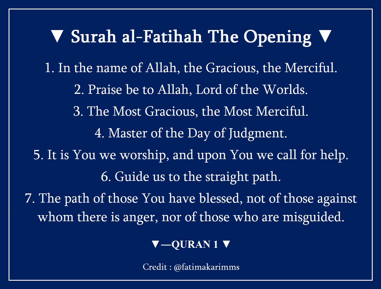 al fatiha prayer in english - CHURCHGISTS.COM
