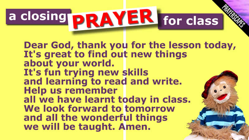 Closing Prayer For Class - CHURCHGISTS.COM