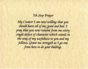 7th Step Prayer In Aa