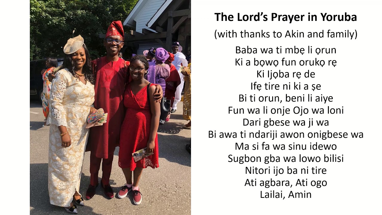 The Lord's Prayer in Yoruba Language - CHURCHGISTS.COM