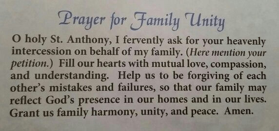 Intercessory Prayer For Family